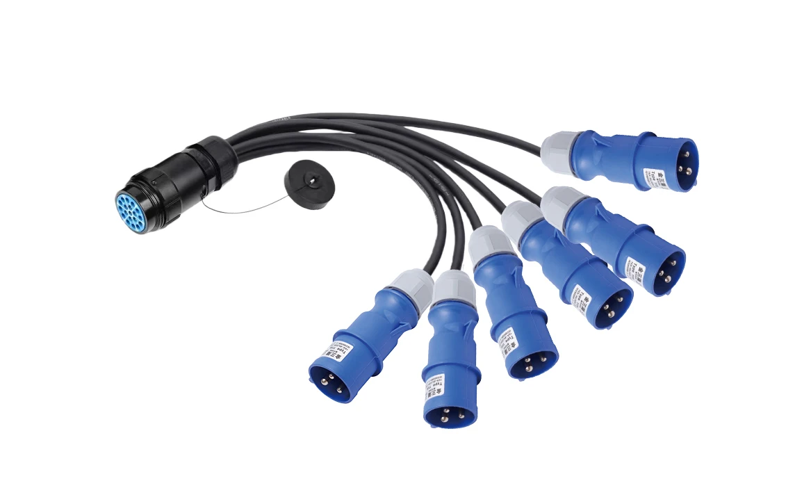 IP67 Waterproof Multi-Core Stage Snake Cable - 1-to-6 Channel Aviation Plug Splitter Cable for Outdoor Audio & Lighting
