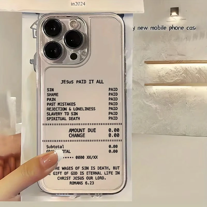 Funda Transparente Antigolpes para iPhone 17 Air 16E 16 15 14 11 Pro Max Plus 13 12 Mini 8 7 X con Diseño de Jesús Paga por Todo