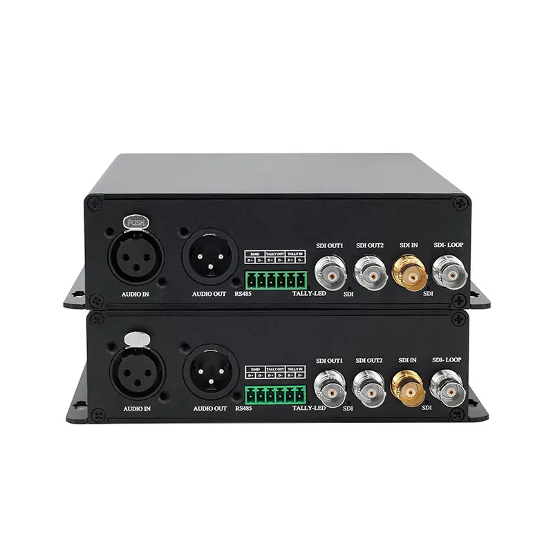 1CH BIDI 3G-SDI Fiber Converter with 1CH BIDI RS485, 1CH BIDI Tally, 1CH BIDI XLR Audio, SDI Over Optical Transceiver LC SM 20KM