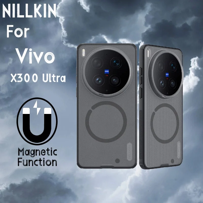 Funda NILLKIN para Vivo X300 Ultra MagSafe, Super Frosted Shield Pro, marco de TPU, cubierta trasera rígida de PC, funda magnética para Vivo X300 Ultra