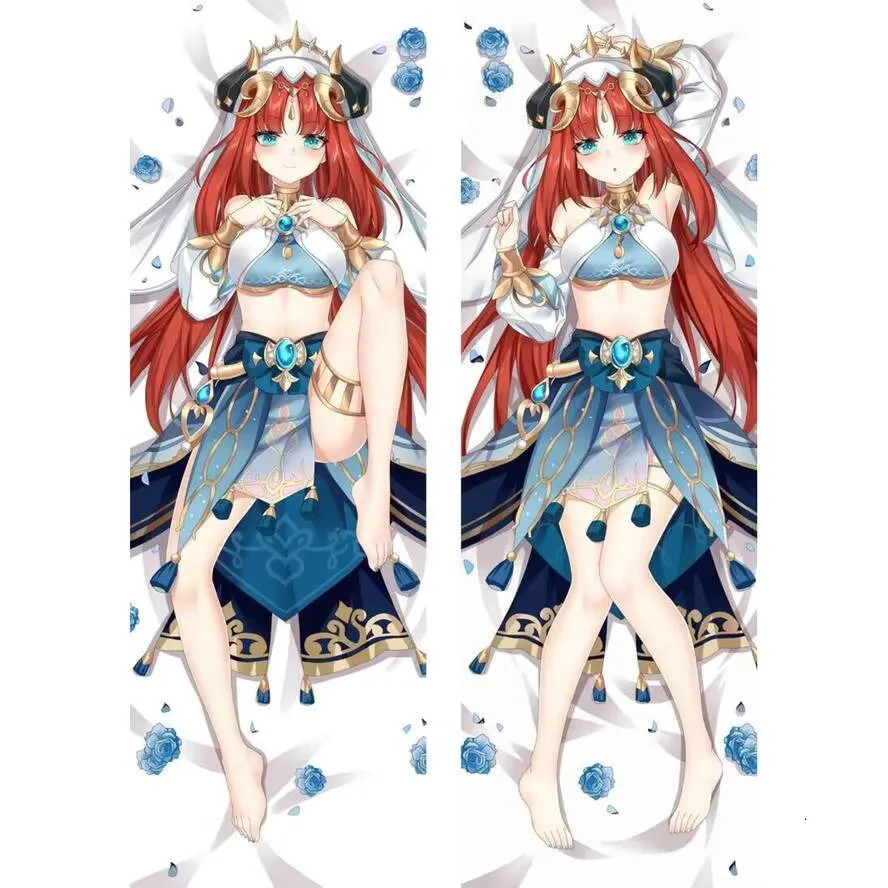 

Impact Dakimakura Genshin Nilou Waifu 2-сторонний принт аниме украшение для тела наволочка шарнирная подушка подарок