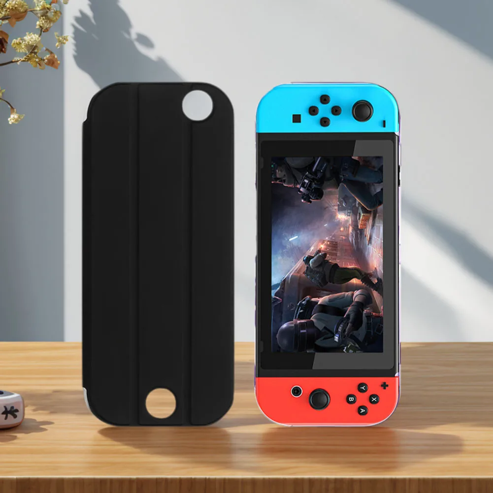 닌텐도 스위치2용 플립 커버 보호 케이스 긁힘 방지 커버 스킨(블랙)