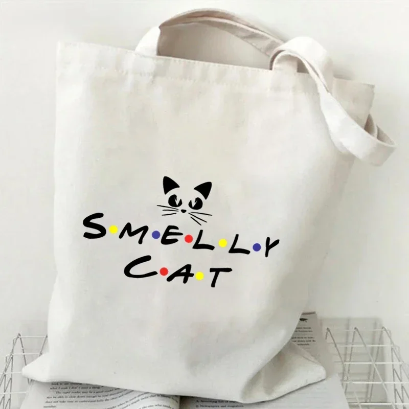 SVE1 Canvas Tote Bag Student Pivot Friends TV Show Shopping Bag Women Graphic Casual Handbag Side Bag for Ladies