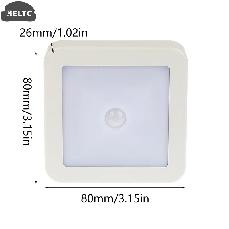 1PCS Motion Controlled Human Body Sensor LED Night Light Smart Battery Operated For Baby Room Hallway Pathway Home Light