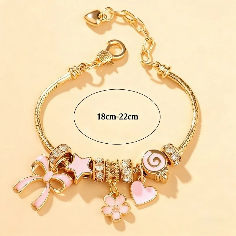 Verstellbares Herzförmiges Armband für Damen, Schleifen-Herzförmiges Modisches Armband, Schmuck, Alltagsaccessoires, Valentinstagsgeschenke – Detail 5