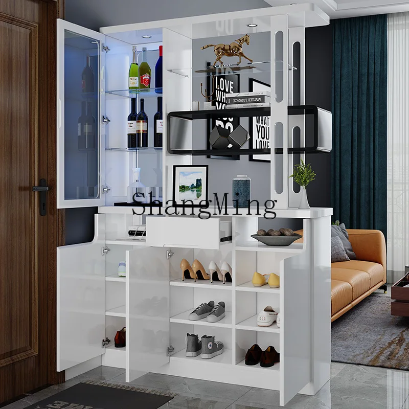 

SM entrance entrance living room double-sided shoe cabinet integrated modern simple partition wine cabinet decorative screen