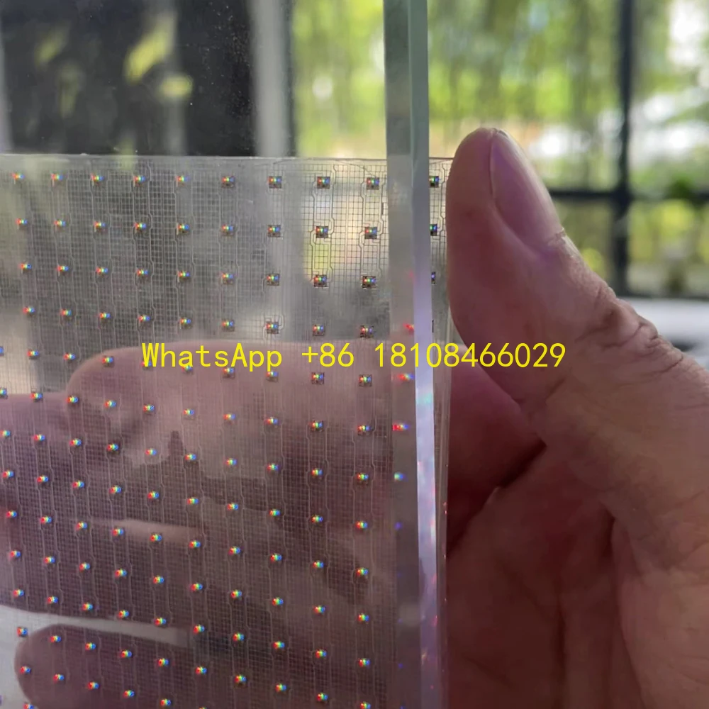 

Mall windows Glass Adhesive Led Advertising Panel Transparent Led Screen Flexible Led Film Crystal Display Screen on Shopping