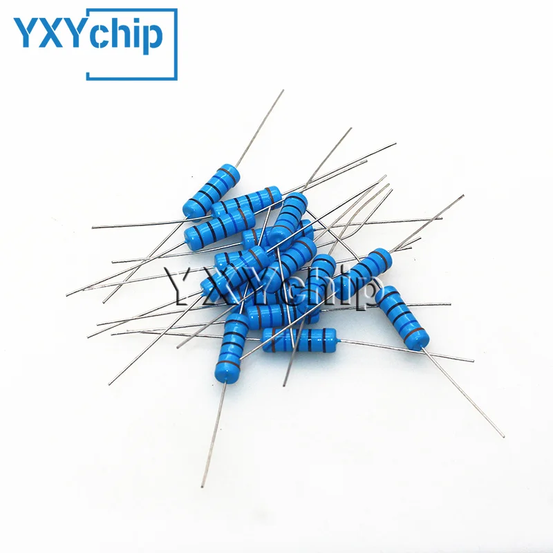 10pcs 3W Metal Film Resistor 1.5R 5.1R 5.6R 7.5R 15 51 56 75 150 510 560 750 Ohm Accuracy 1% Five-Color Ring Resistance 0.1R-910