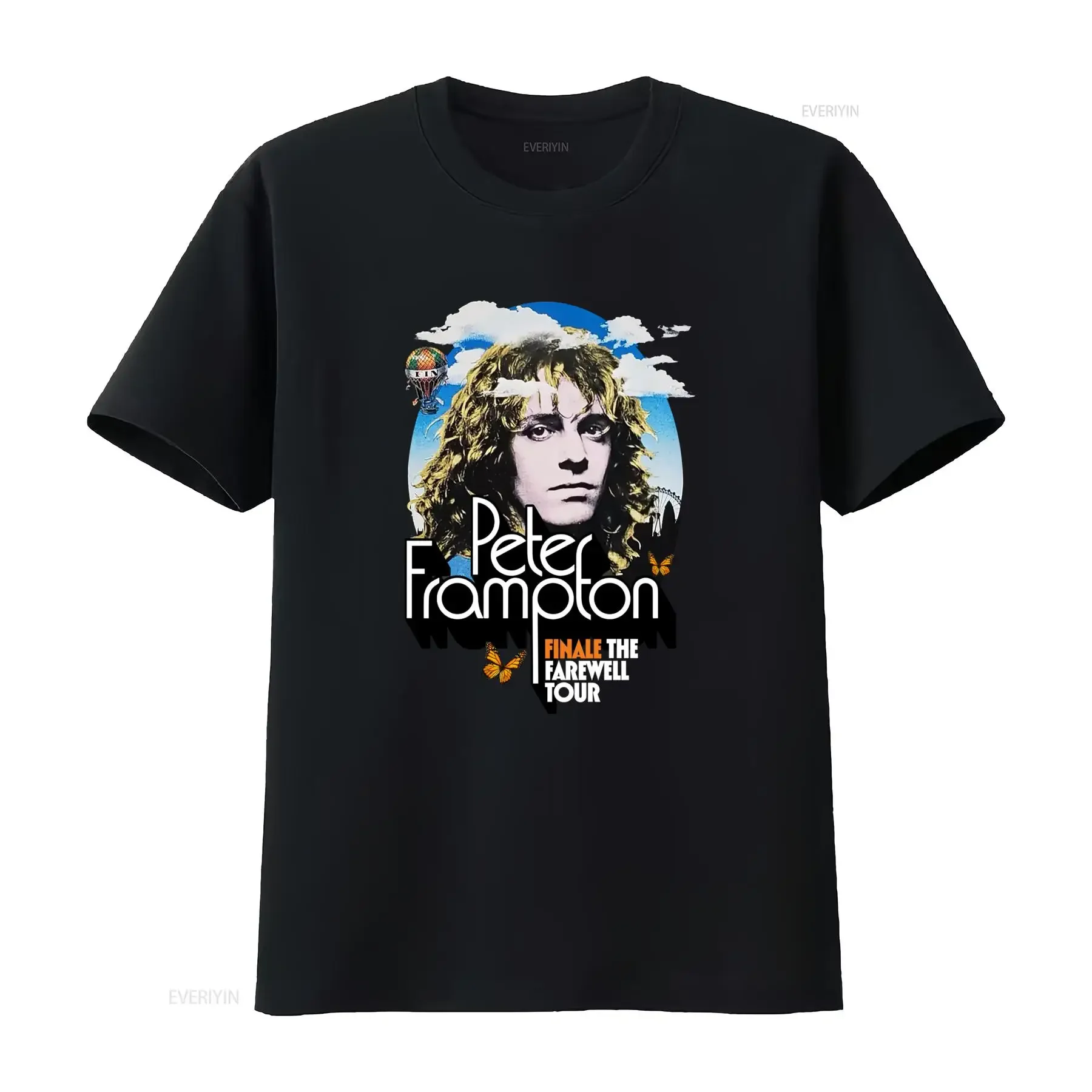 Vintage Rock Music Peter Frampton Finale Farewell Tour Print Casual T Shirt vintage Washed Top For Everyday Wear Unisex