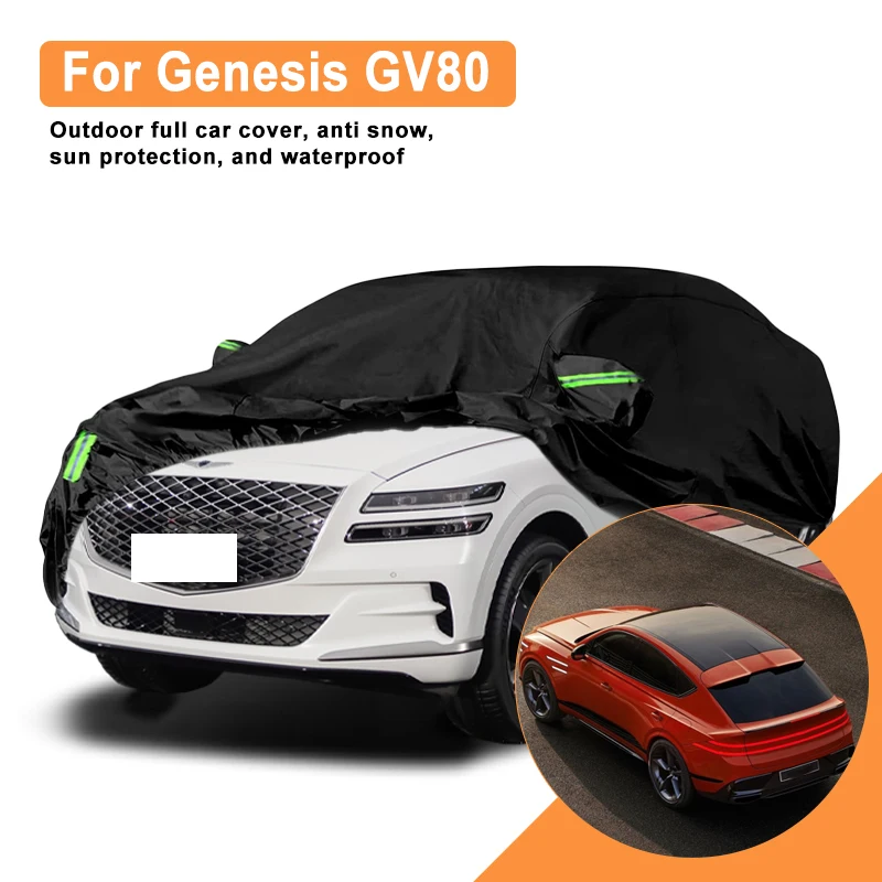 

For Genesis GV80 Car Full Cover - Outdoor Waterproof Snowproof Sunshade, Winter & Summer All Weather Auto Protection Accessories