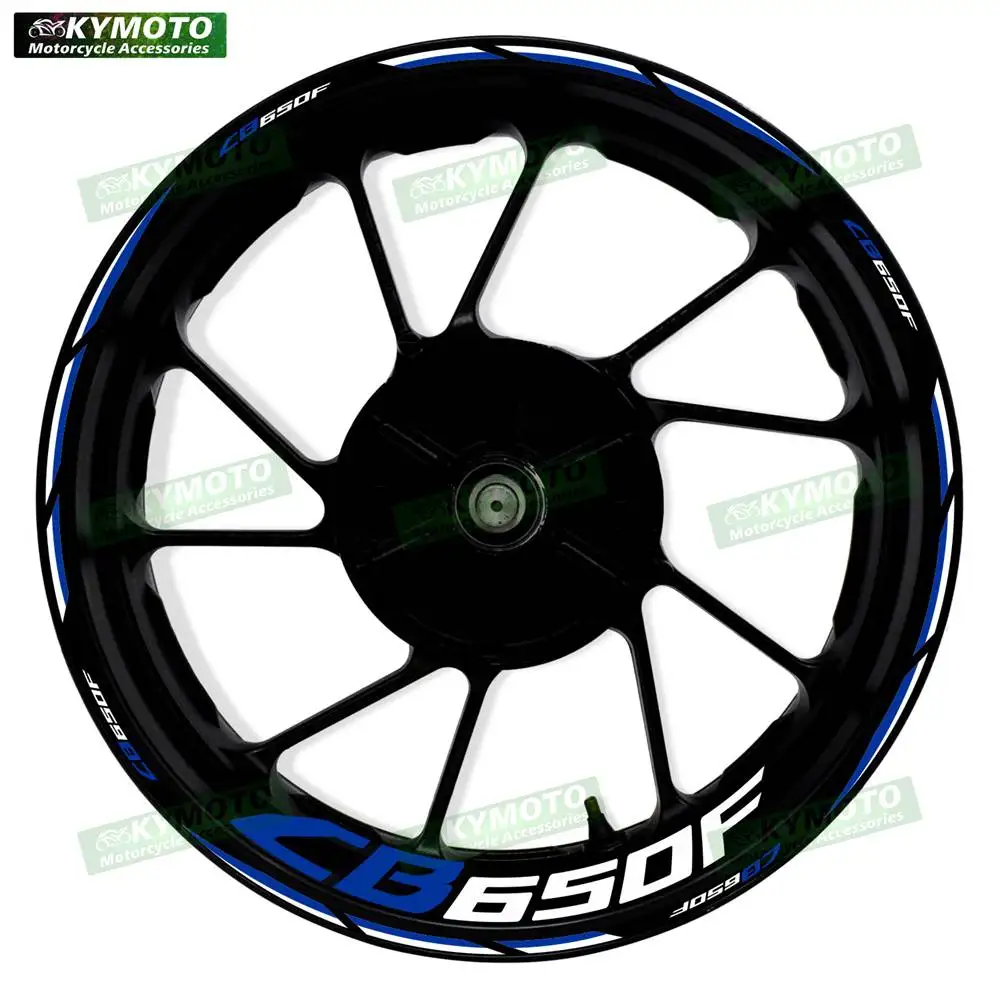 ملحقات الدراجة النارية Honda CB650F CB 650F مقاس 17 بوصة ملصقات العجلات الأمامية والخلفية ملصقات حافة عجلة عاكسة معدلة