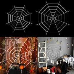 Telaraña de araña de Halloween, telaraña elástica gigante blanca y negra para Casa Encantada, accesorios de fiesta de Terror de Halloween, decoración de Bar para el hogar