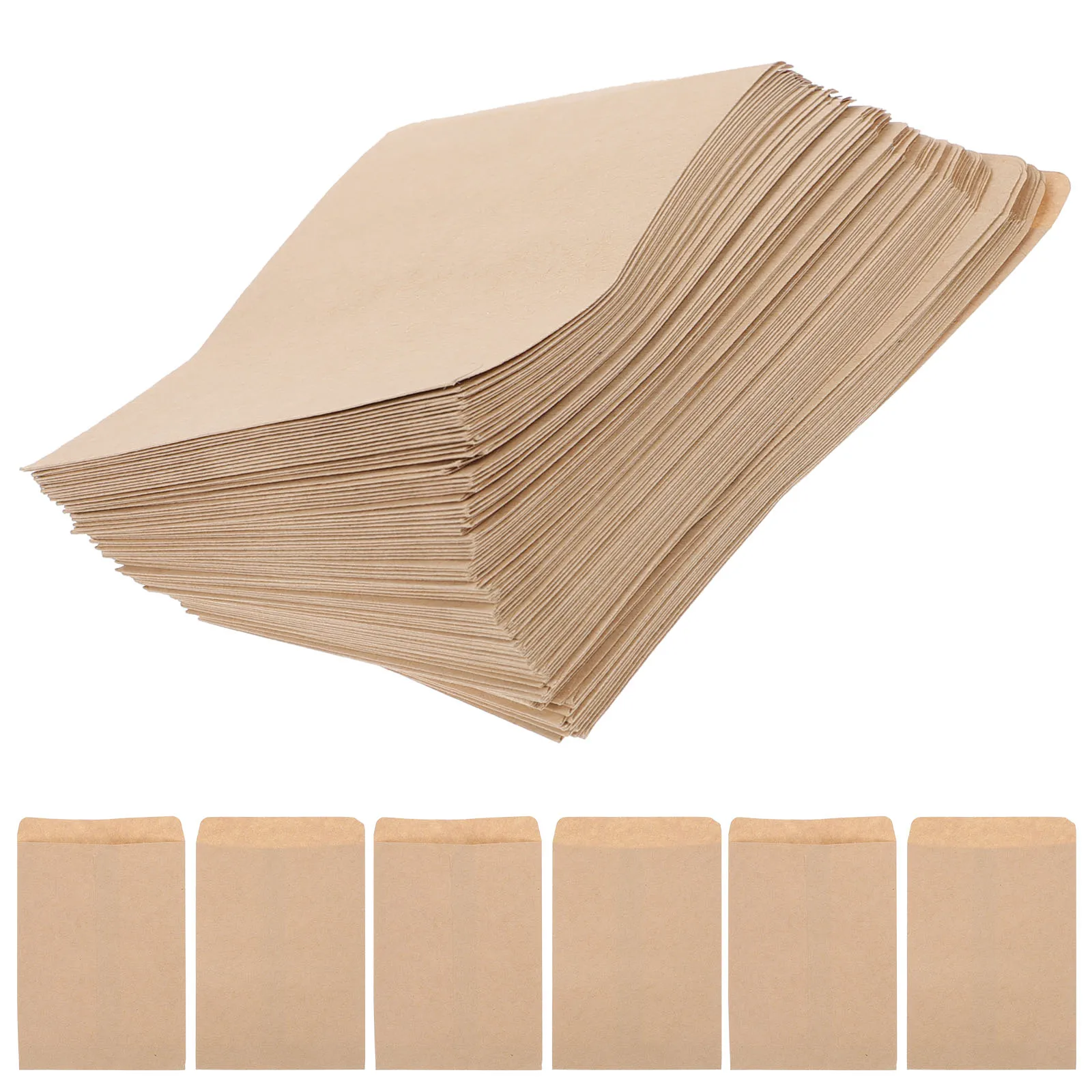 

100Pcs Seed Kraft Paper Bags Storage Packets Multi Functional Garden Envelopes Corn Wheat Rice Packaging