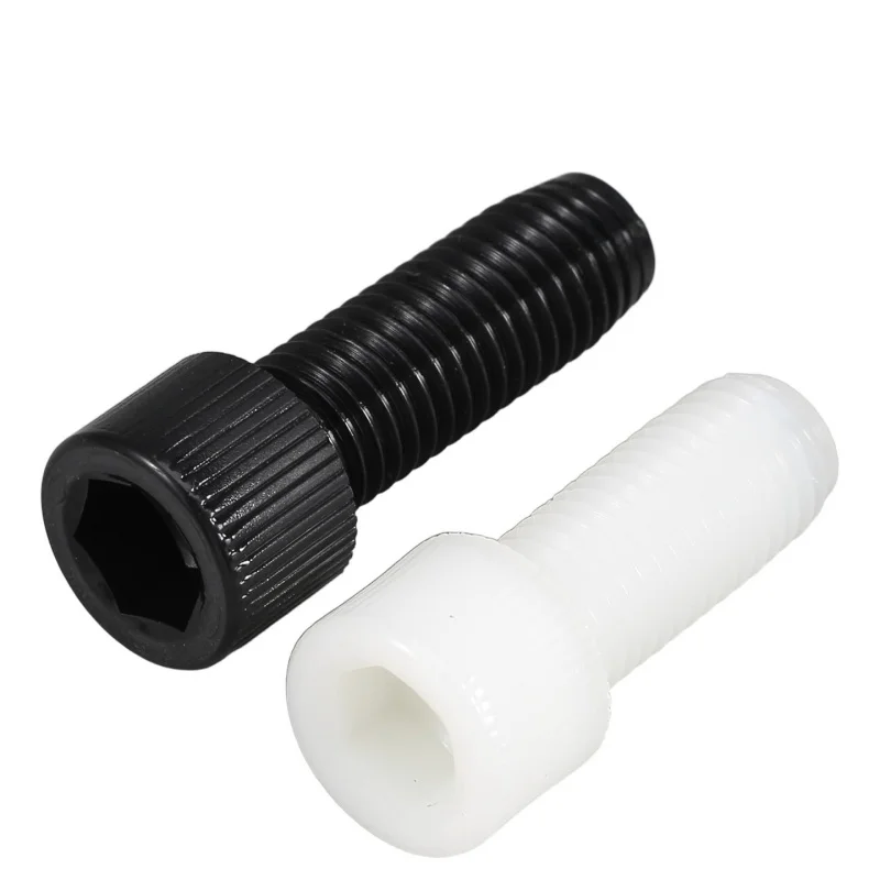 أسود/أبيض النايلون البلاستيك عرافة المقبس اسطوانة رئيس معزول الترباس/المسمار/مقبس غطاء ألين رئيس الترباس المسمار M3 M4 M5 M6 M8 #4
