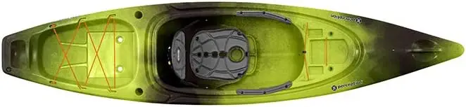 

Sound Perception 10.5 Сидящий внутри каяк для рыбалки и развлечения Два держателя для удочек Большое заднее хранилище 10 футов 6 дюймов