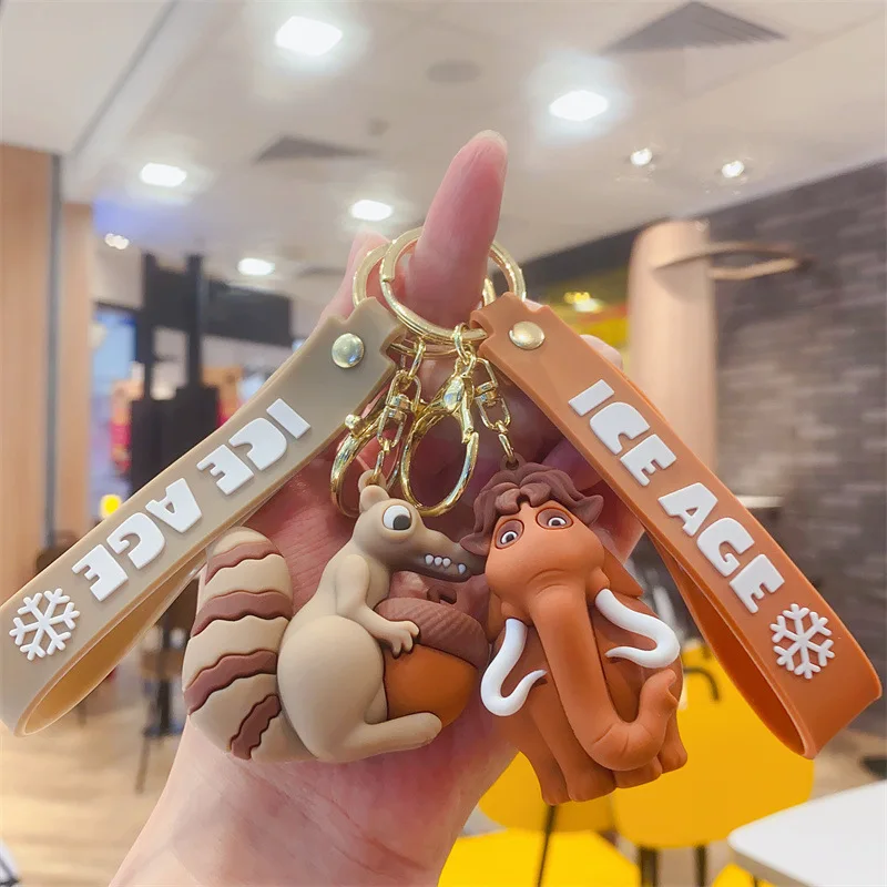 Cartoon Keychains Manny Diego Sid Keyrings Mammoth RAZ Anime Figure Keychain Sabre Birthday Gifts Christmas Jewelry wholesale