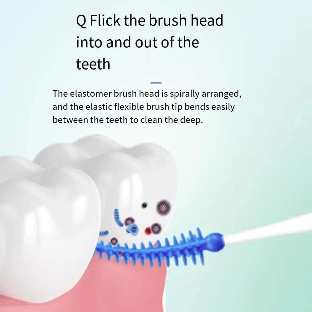 

160Pcs Clean Between Teeth Silicone Interdental Brushes Orthodontics Braces with Thread Toothpicks Brushes Teeth Care