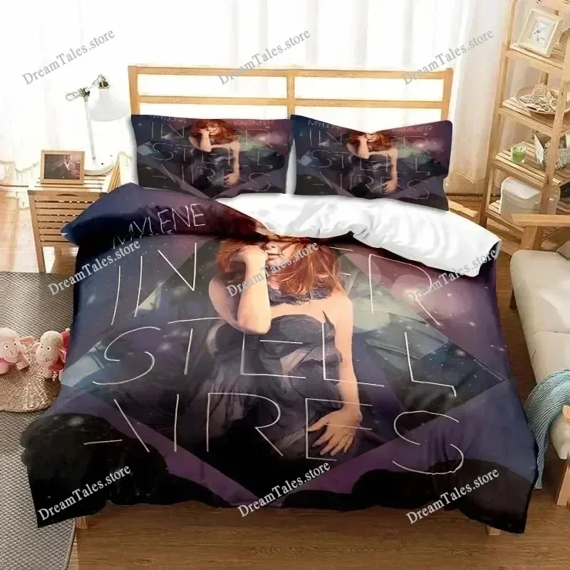Mylene Farmer New Singer Bedding Set Duvet Cover Bed Set Quilt Cover Pillowcase Comforter King Queen Size Boys Adult Bedding Set