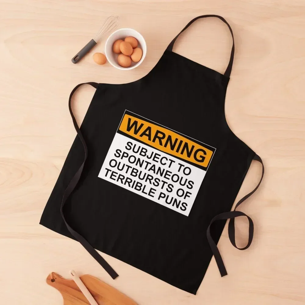 

Puns T-ShirtWarning - Terrible Puns! Apron Kitchen Things Kitchens Woman Apron