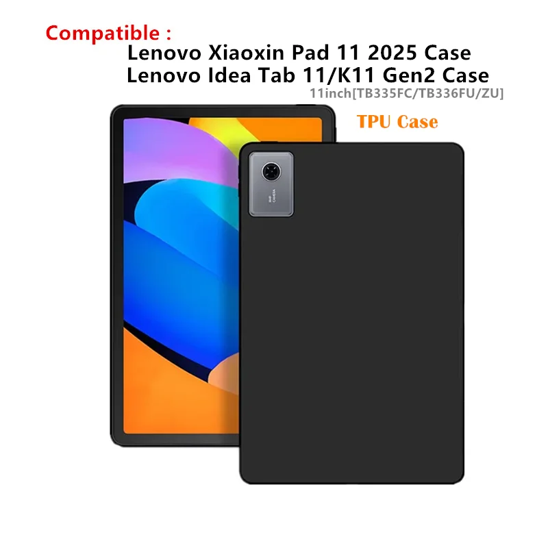 

For Lenovo Xiaoxin Pad 11 2025 Case Idea Tab 11/K11 Gen2 Anti-drop Silicone Soft TPU Tablet Cover TB335FC/TB336ZU/FU 11inch Fund