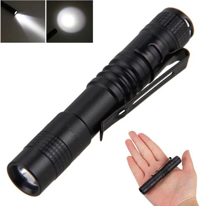 Mini Portable LED Flashlight Torch Flash Light Battery Hunting Lamp Pocket Flashlights For Camping,Outdoor,Emergency Pack