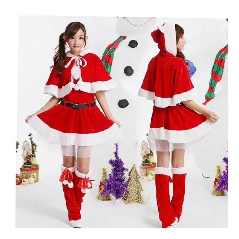 زي Cisas Fem loween Par orm S Claus ملابس نسائية تقليدية لأداء المسرح العرقي