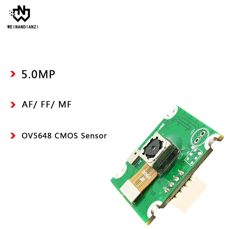 5MP USB2.0 camera module CMOS OV5648 2952 H x 1944 V/AF/ FF/ MF/ Drive-free plug and play camera module Green board + lens