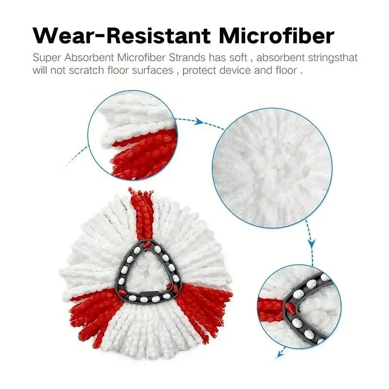 Mop Replacement Head Compatible Vileda O-Cedar Microfiber Mop Head Refills Mop Triangle Mop Replacement Heads accessory