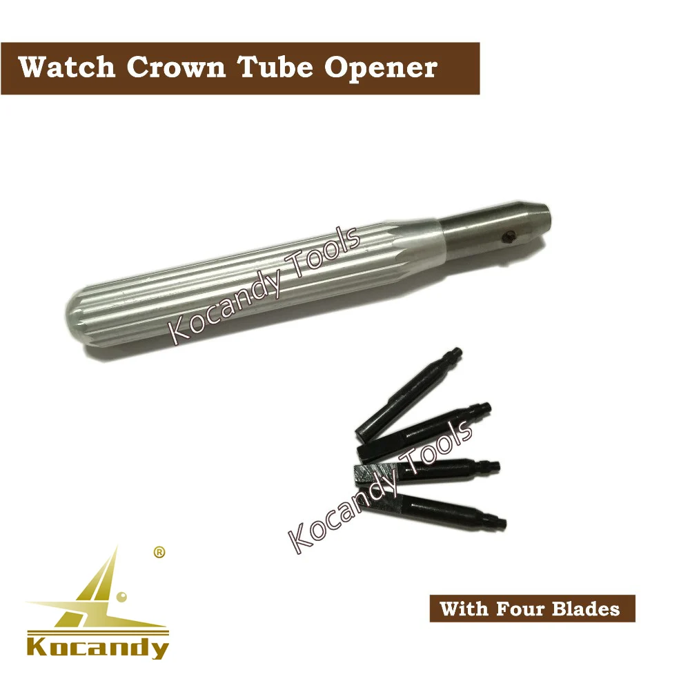 Watch Crown Tube Insert Remover Opener Holder Tudo Brand Watch Case + 4  Blade Watch Repairing Tool