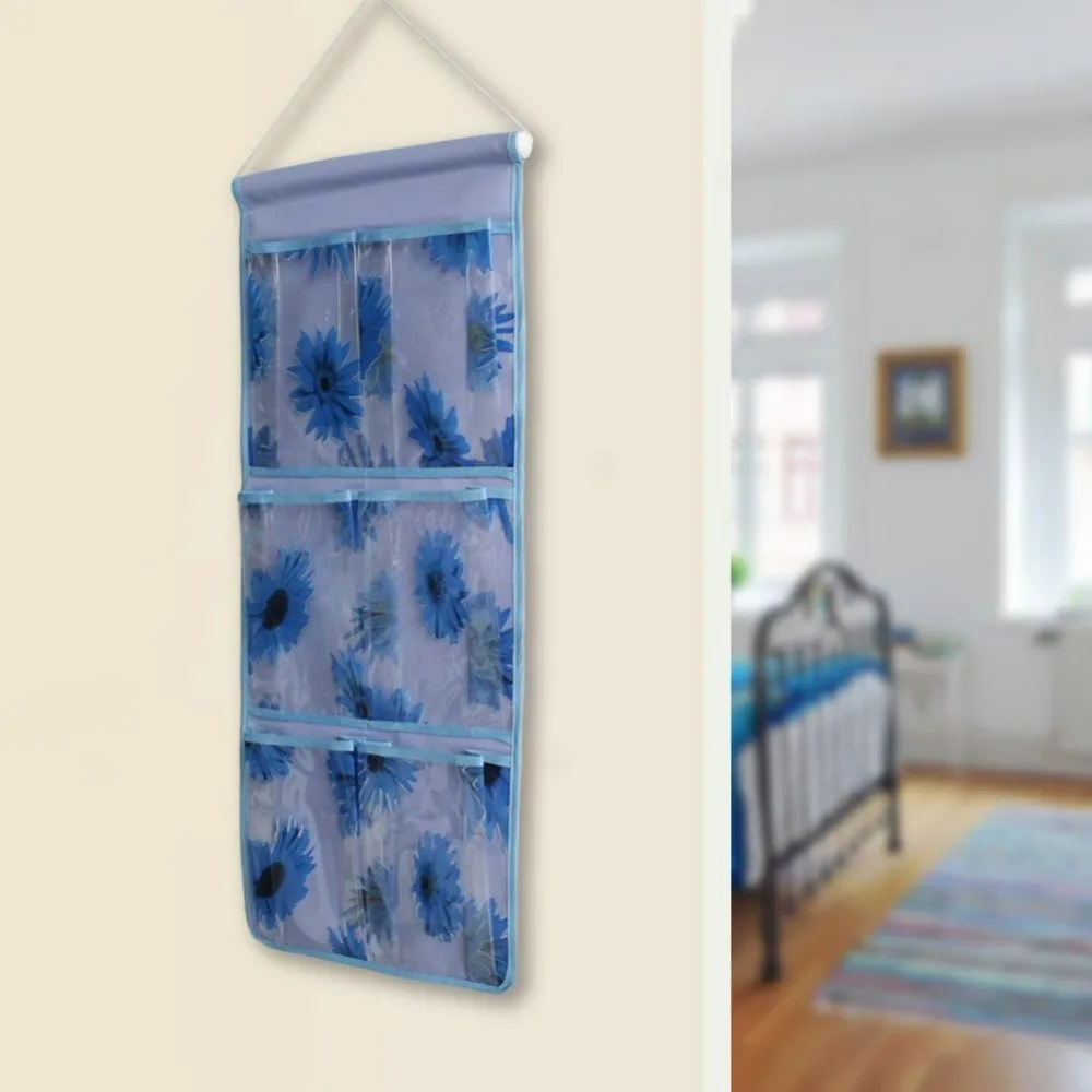 [عباد الشمس] أزرق/ معلق على الحائط/منظمات حائط/سلال/سلال معلقة (10*23)