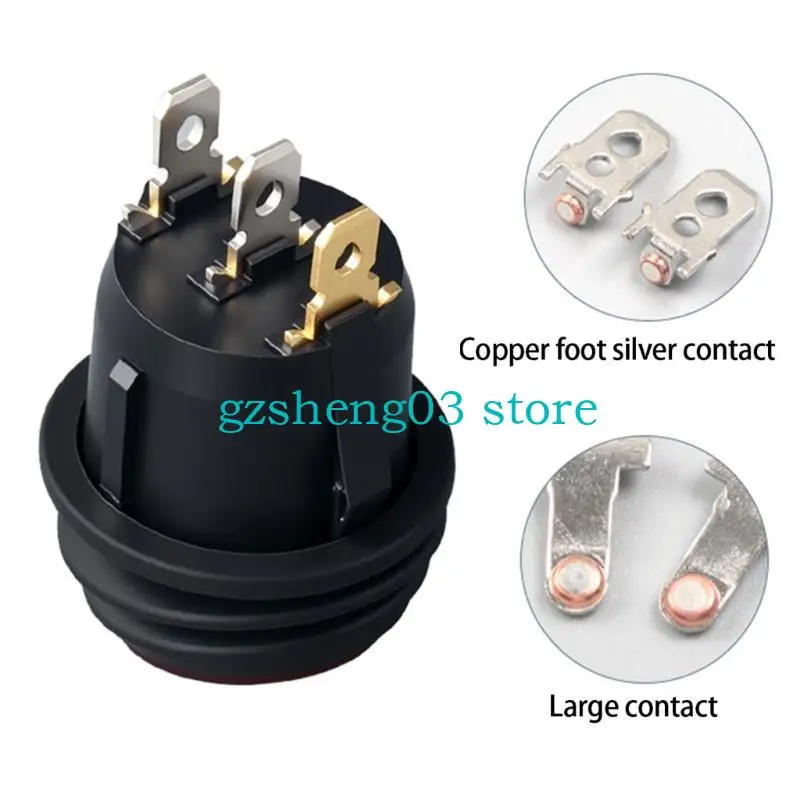 U75C Prático IP65 Black Disposition Switches 220V 16a para o ambiente úmido Uso diário