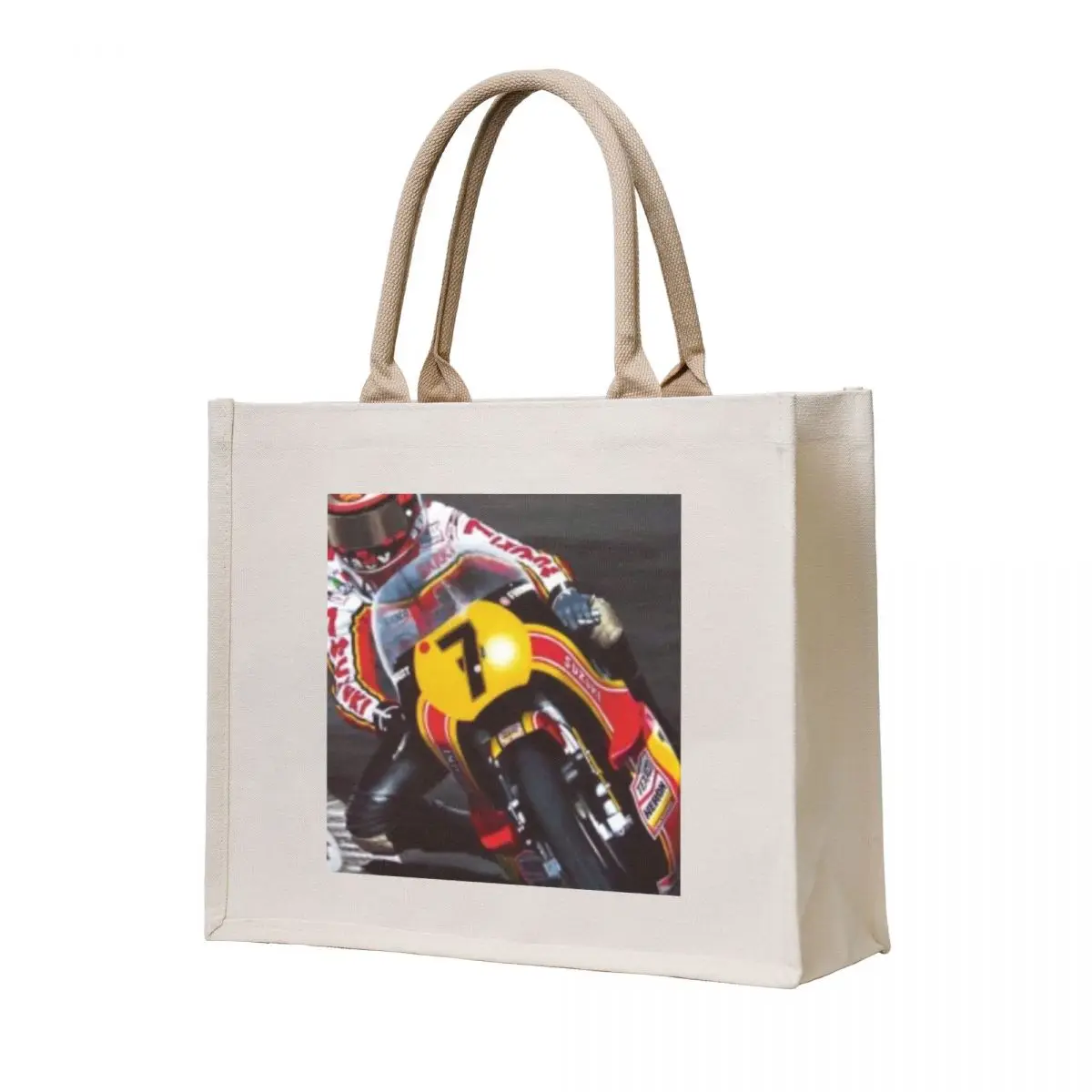 

Barry Sheene, Number 7 Tote Bag Canvas personalized tote bag Lady bag Canvas shoulder