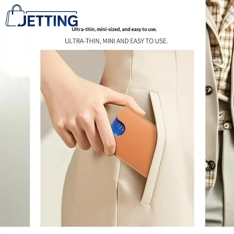 1 PCS Genuine Leather Slim Card Holder Cowhide Leather Credit Card Case Ultra-Thin Card Wallet