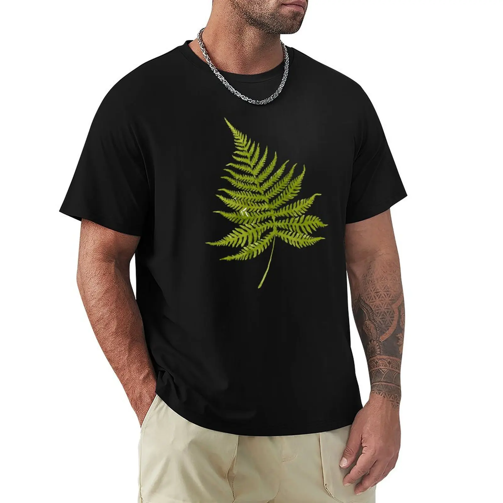 

Watercolor Fern Pattern T-Shirt Man t-shirt funny gifts custom t-shirts blacks t shirt for men