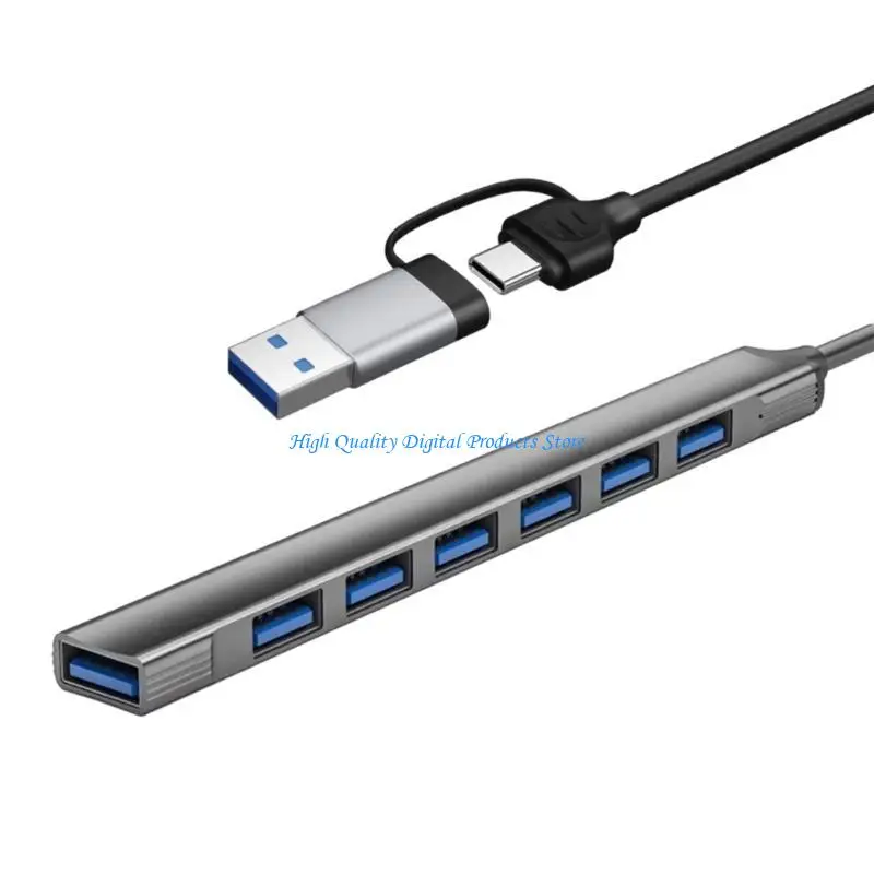 U2JE 2 в 1 7PORT USB C Expander USB Type C Splitter Type C Док -адаптер USB Expander для таблетка телефона