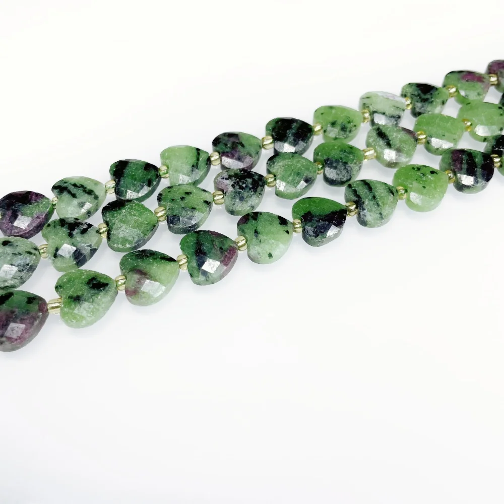 Natürliche 12mm Amethyst-Perlen in Herzform, facettiert, handgefertigt für Schmuckherstellung, DIY-Halskette, Armband, 15'' Zubehör – Detail 17