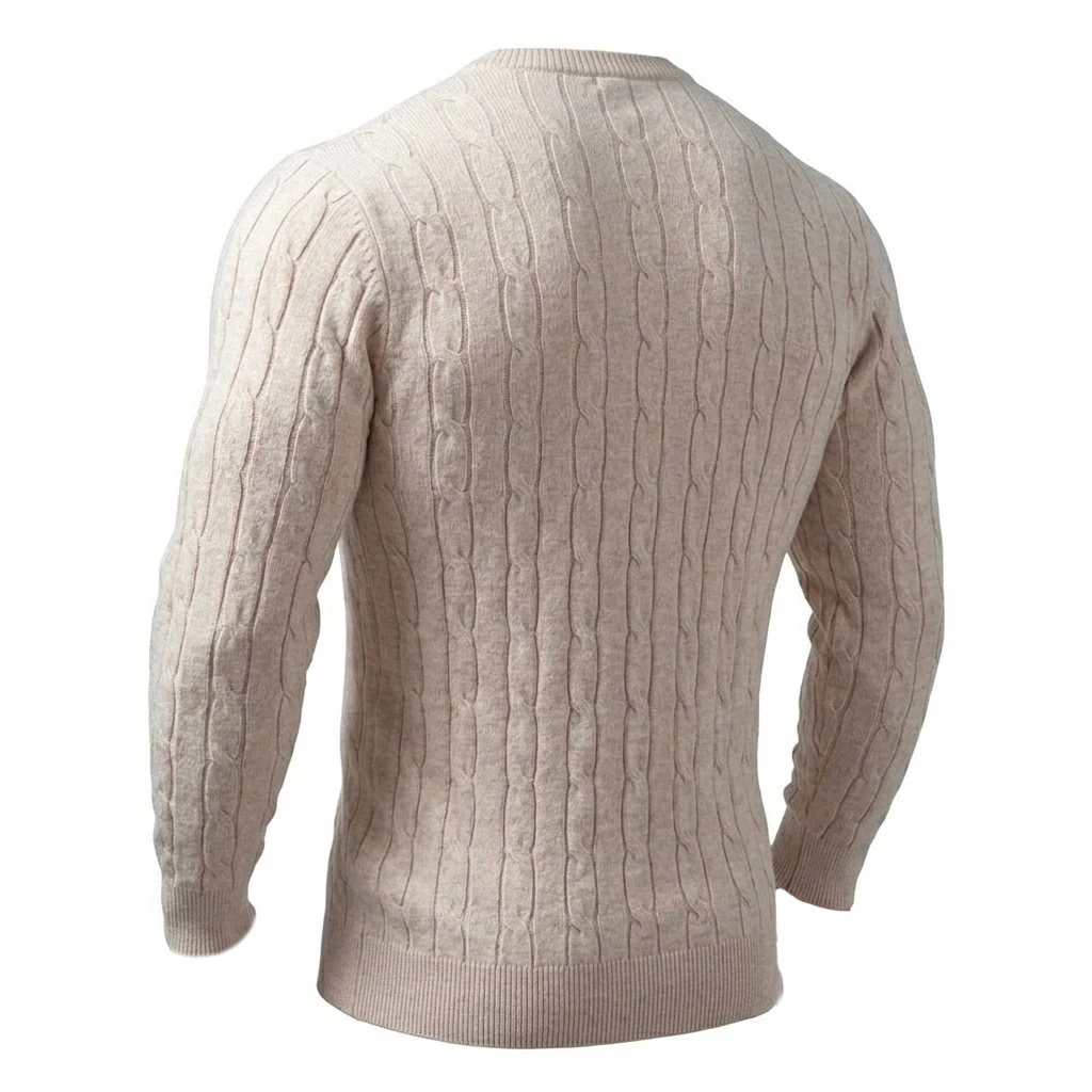 Neuer Herren-Strickpullover Einfarbiger Pullover Warme Lässige Herren-Winterbluse Herren-Winterpullover Outdoor-Rollkragenpullover – Detail 5