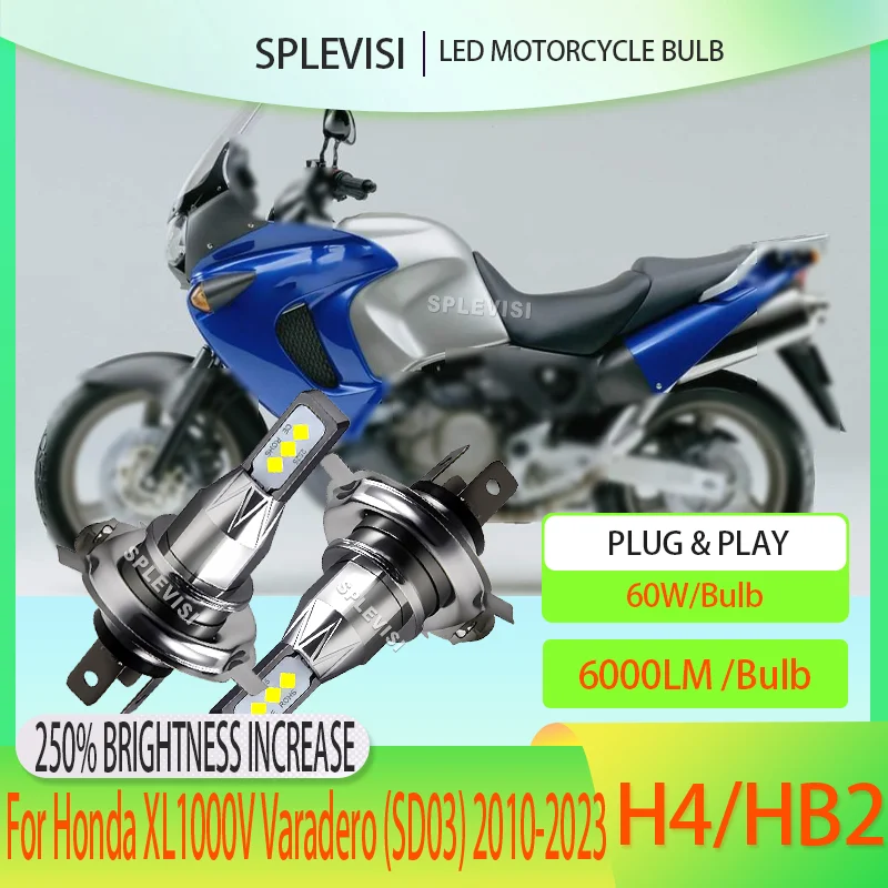 

60,000Hr Lifespan LED Bulb - Motorcycle Headlight, 2525 CSP For Honda XL1000V Varadero (SD03) 2010 2011 2012 2013 2014 2015-2023
