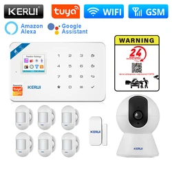 KERUI W181 Alarm System Kit WIFI GSM Alarm for Home Security Support Alexa Tuya Smart APP Remote Control