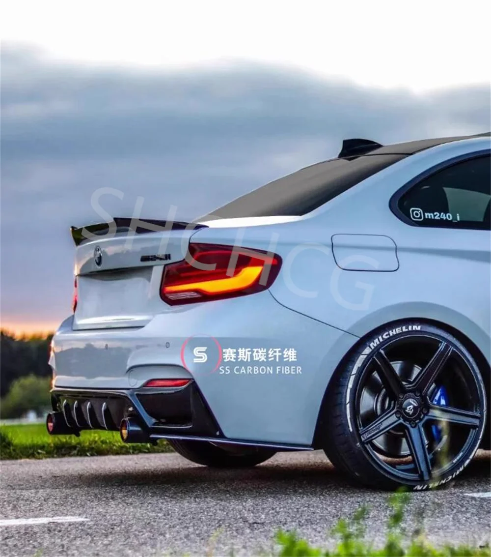 M4 Style Glossy black Rear Roof Spoiler Trunk Lip Wing For BMW F22 Spoiler 2 Series Coupe & F87 M2 220i M235i 228i 2014 - 2019