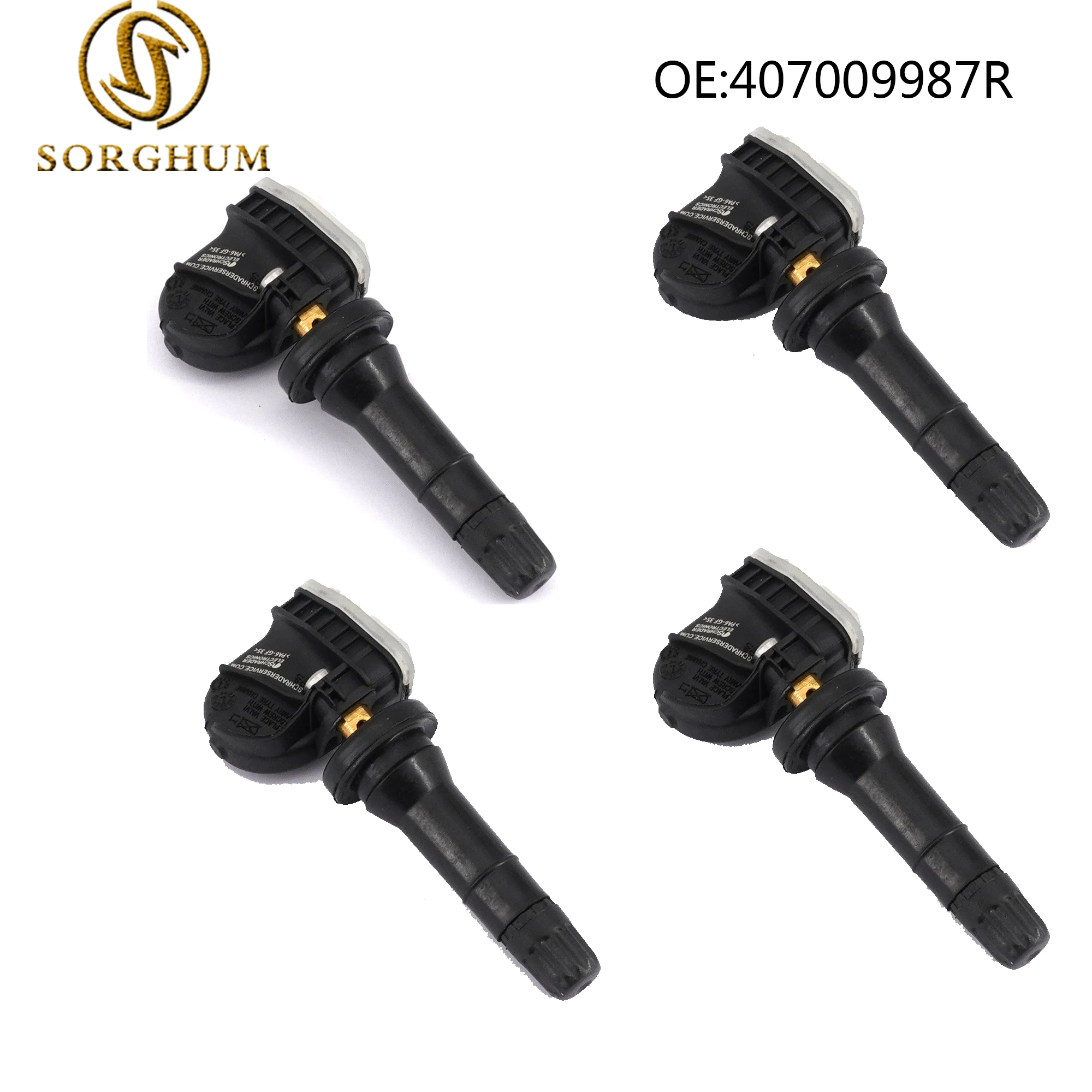 

SORGHUM 4PCS New 433MHZ Tire Pressure Monitoring System TPMS Sensor Tire Pressure Sensor For Renault Clio 40700-9987R 407009987R