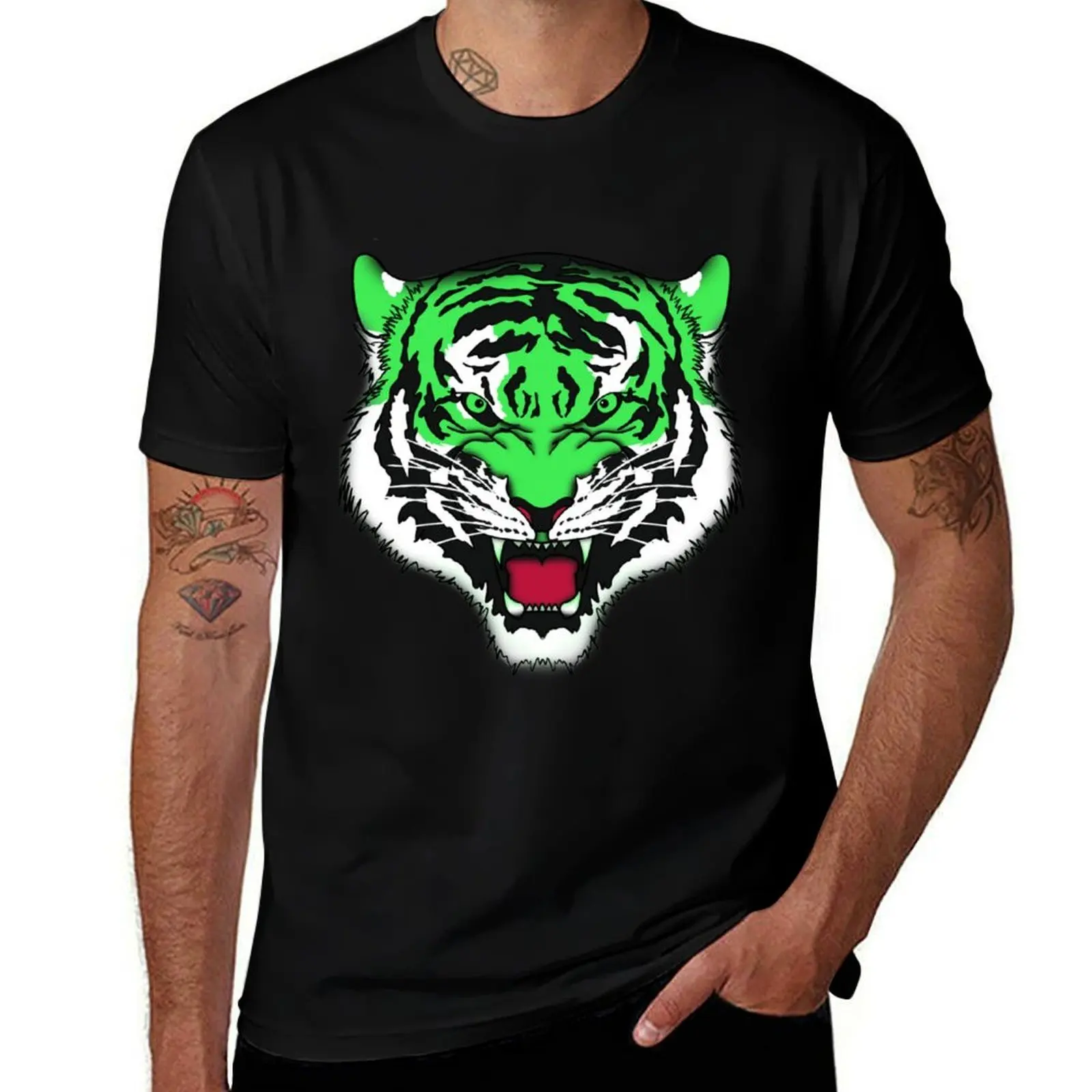 Tigre traditionnel vieille école tatoo T-Shirt t-shirts pour homme pack t-shirts blancs pour homme t-shirts graphiques T-Shirt