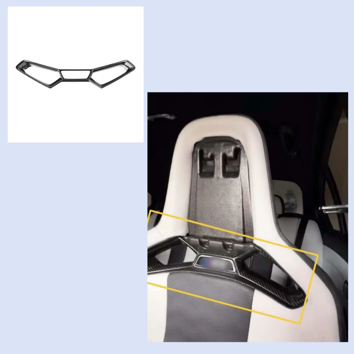 Product Customization 100% Dry Carbon Fiber Interior Seat Buckle forBM W M3 G80 G81 M4 G82 G83 2021-2023 Glossy black