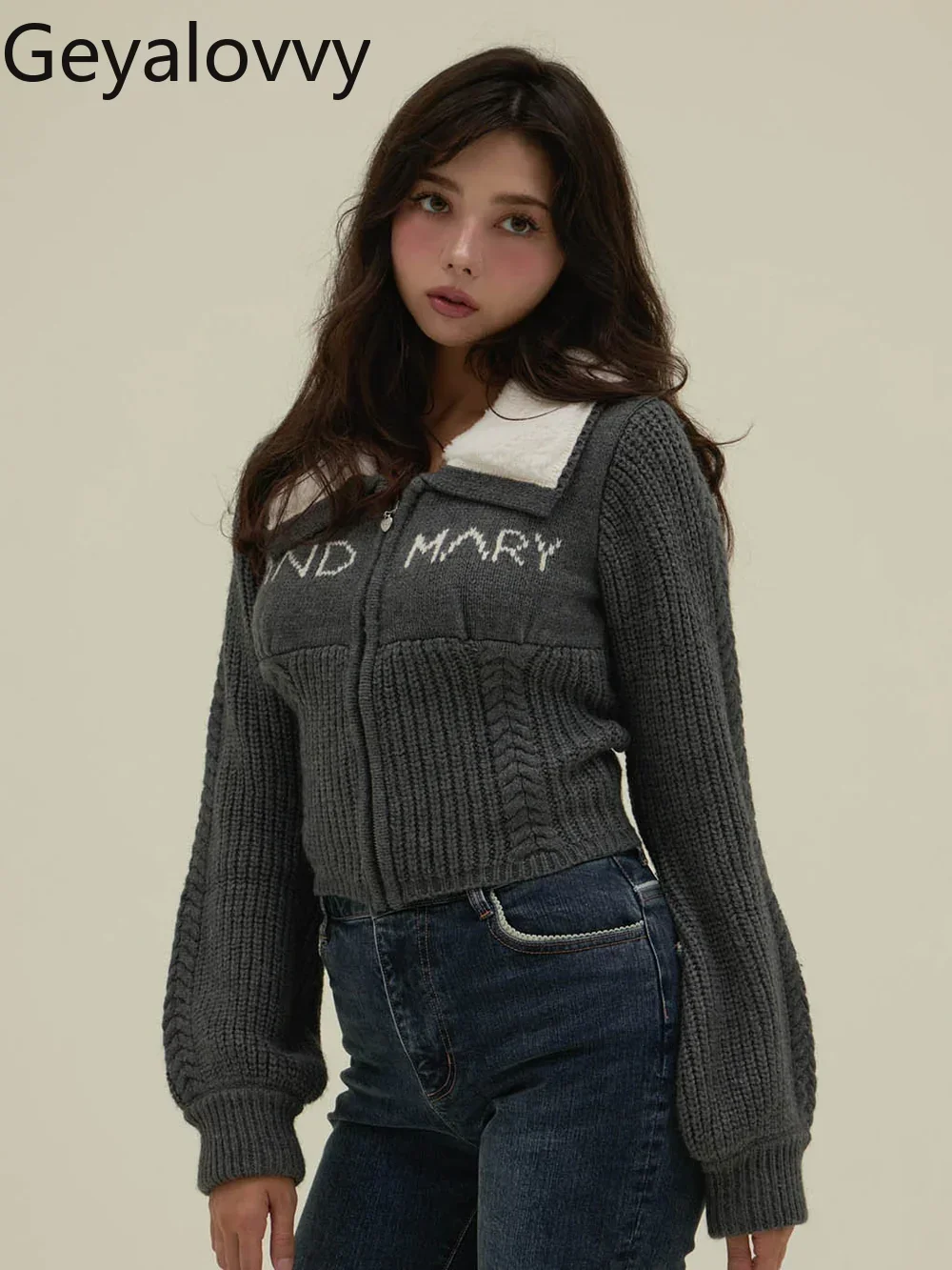 أزياء الخريف الشتاء إلكتروني التطريز محبوك بالأزرار معطف قصير للنساء 2025 جديد النمط الياباني سيدة سترة سترة #3