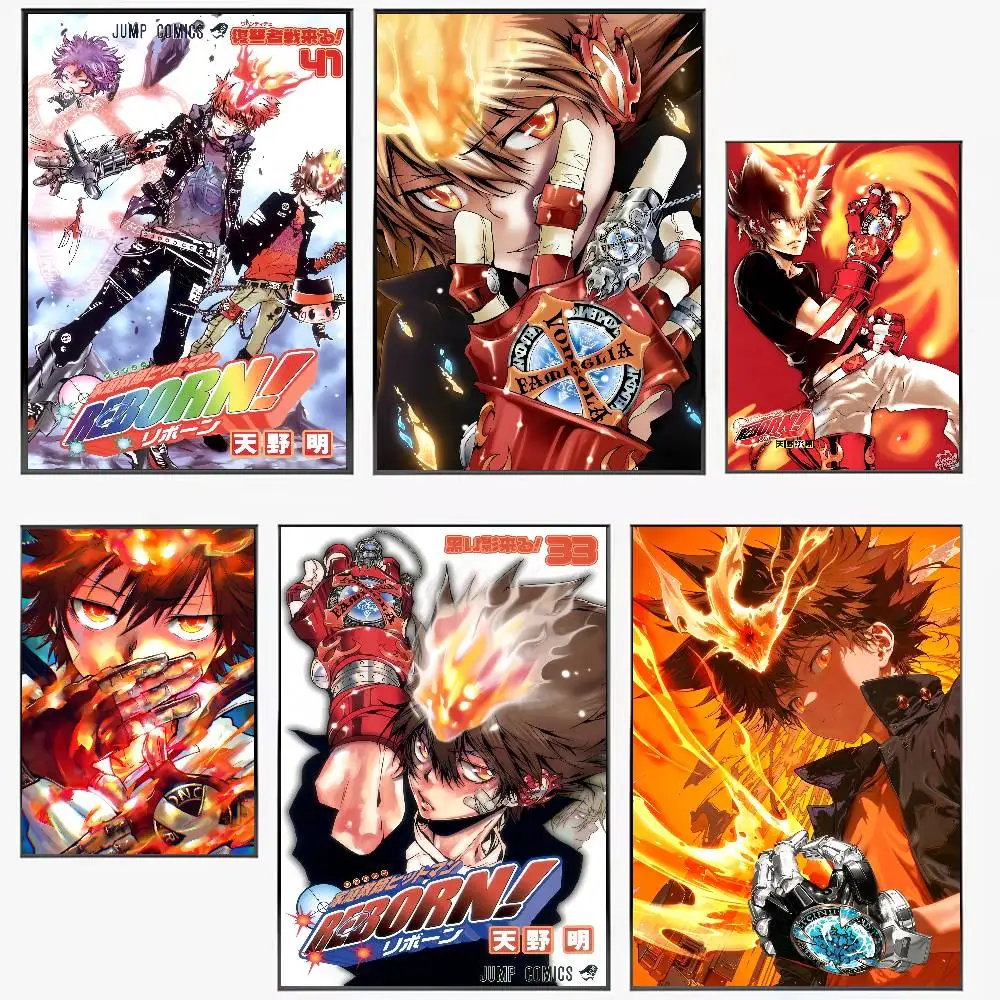 

Anime H-HITMAN REBORN Poster Waterproof HD Art Wall Decal Self-Adhesive Print. Aesthetic Home Room Decor for Living Room Bedroom