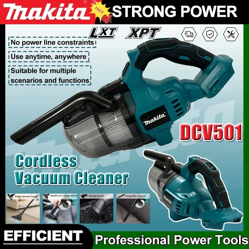 

Ручной пылесборник Makita, беспроводной пылесос для пола, ковер, автомобиль, чистка волос домашних животных, электроинструмент, аккумулятор 18 В