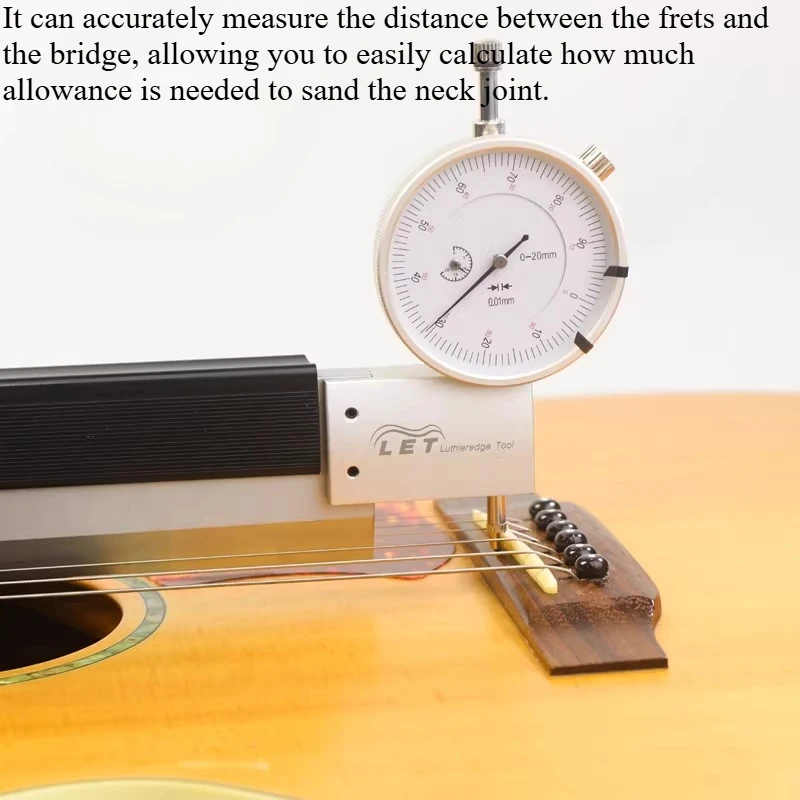 Guitar Neck Reset Angle Offset Measuring Meter  Dial Indicator  Acoustic Guitar String Action Guitar Making and Repair Tools
