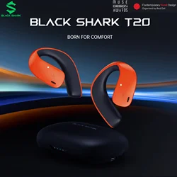 Black Shark T20 무선 이어버드, Bluetooth 5.3 IPX67 방수 이어폰, 오버이어 버드 이어훅이 포함된 스테레오 딥 베이스 헤드셋