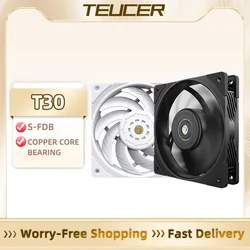 TEUCER T30 12cm Case Fan High Speed Large Air Volume PWM 2150RPM Computer Case Cooling System Fan 120mm SFDB PC Gamer CPU Cooler