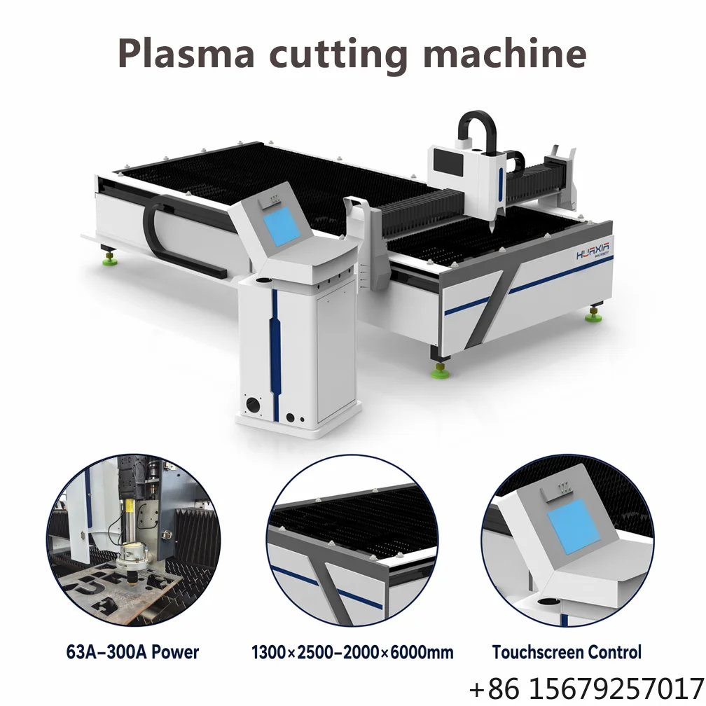 1325 1530 Cnc Plasma Cutting Machine 63A -300A Power Source Control System for Metal Stainless Steel Aluminum